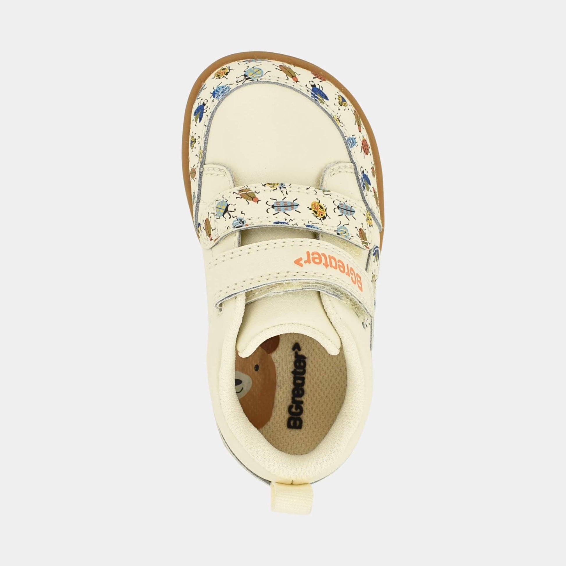 Cream Bug barefoot toddler trainer - top