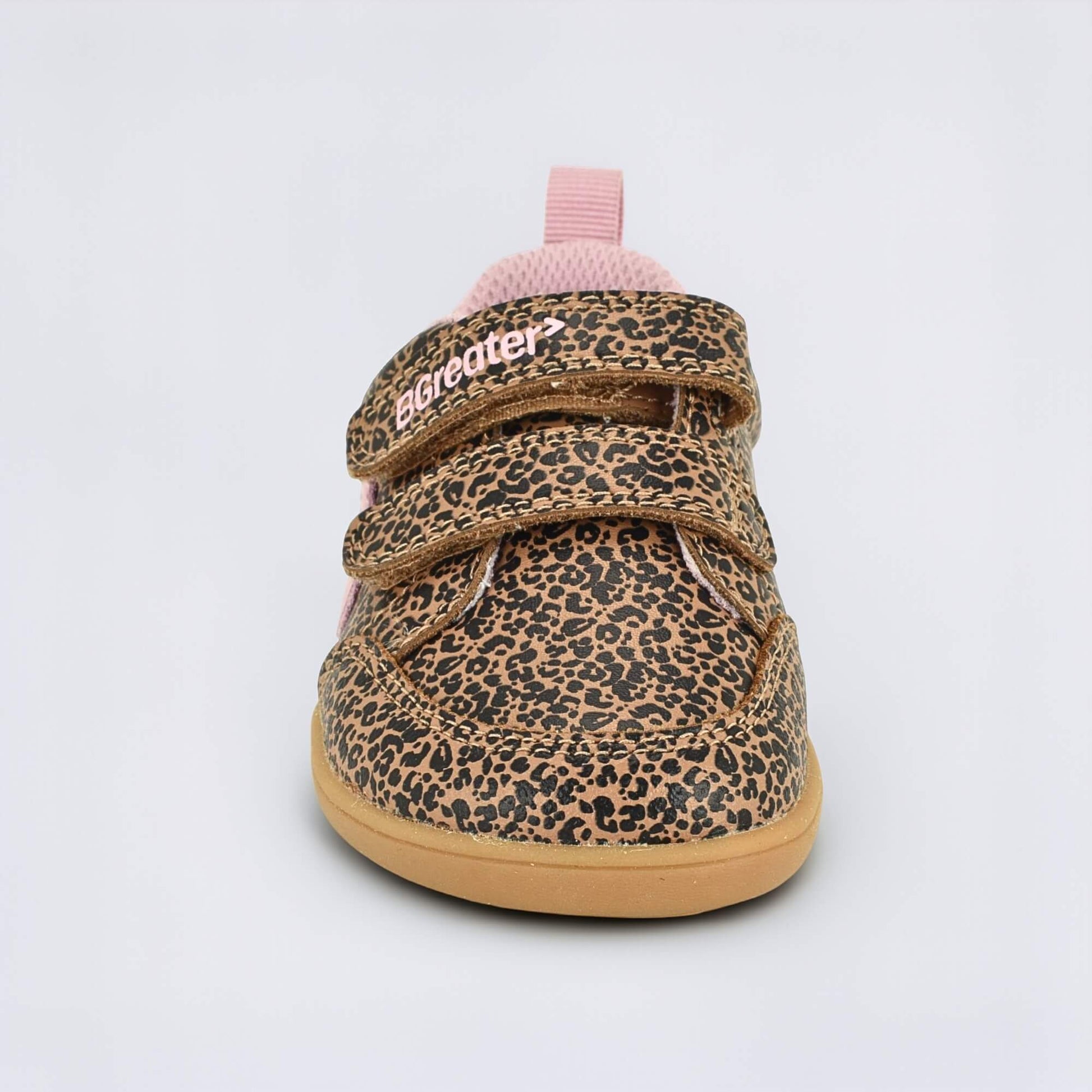 Leopard barefoot toddler trainer - front