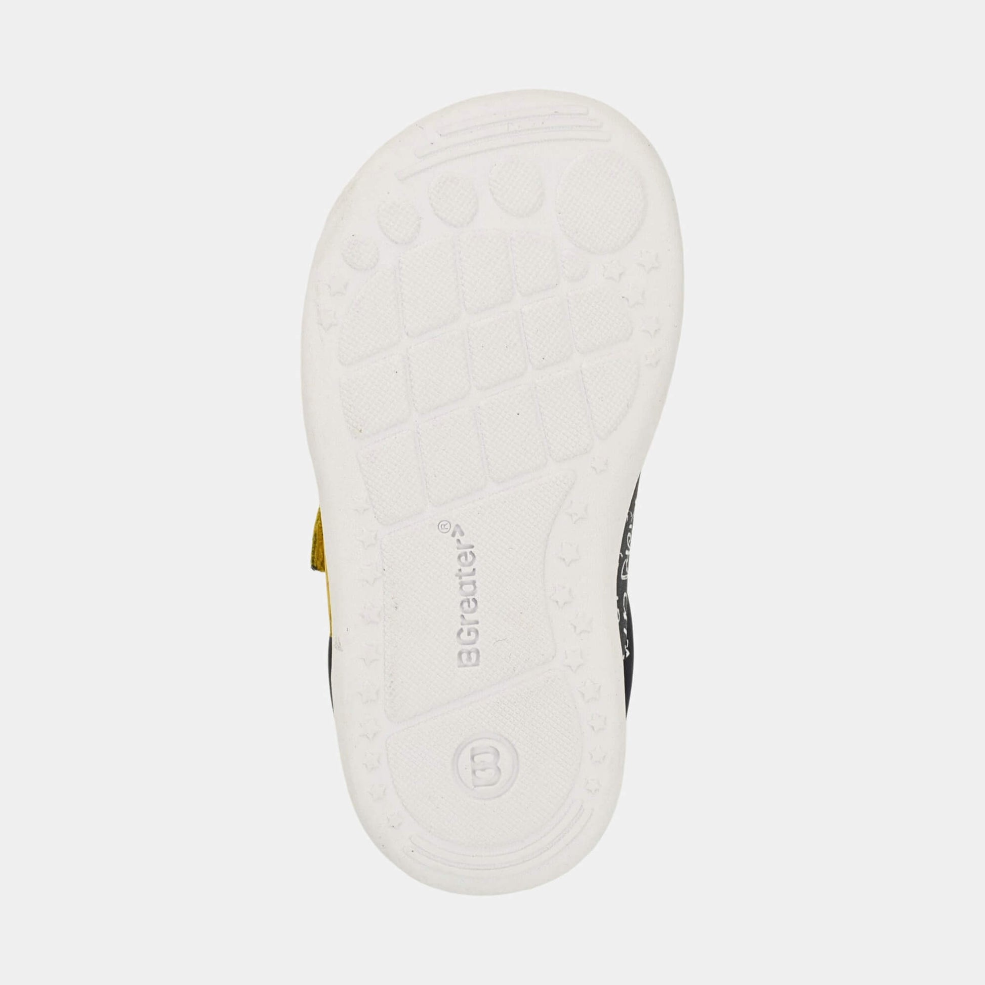 Navy Ochre barefoot toddler trainer - sole