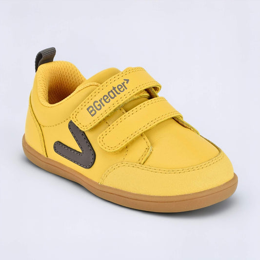 Ochre barefoot toddler trainer - main feature photo