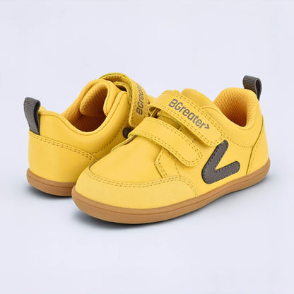 Ochre barefoot toddler trainer - pair facing