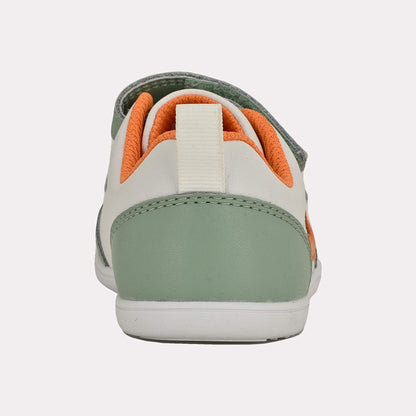 Olive white barefoot toddler trainer - back