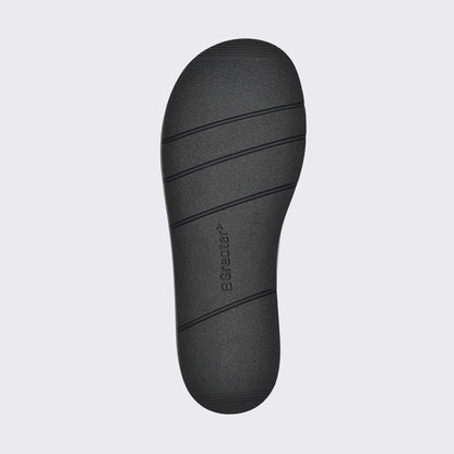 Girls Patent Black Barefoot School Shoe - sole
