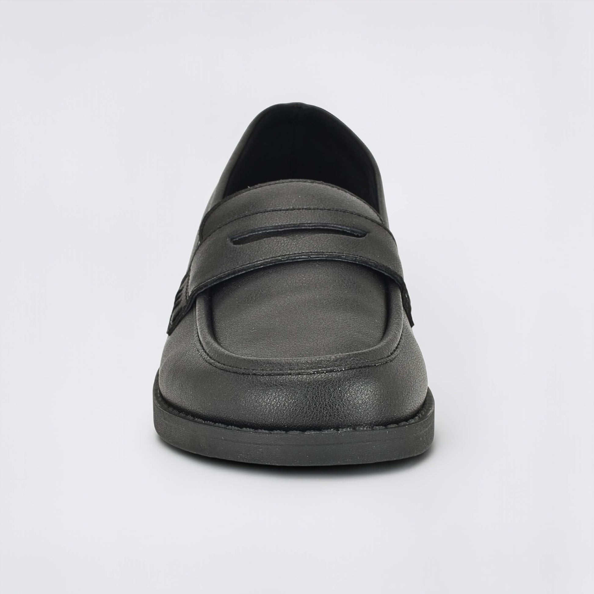 Girls Black Barefoot School Shoe - front