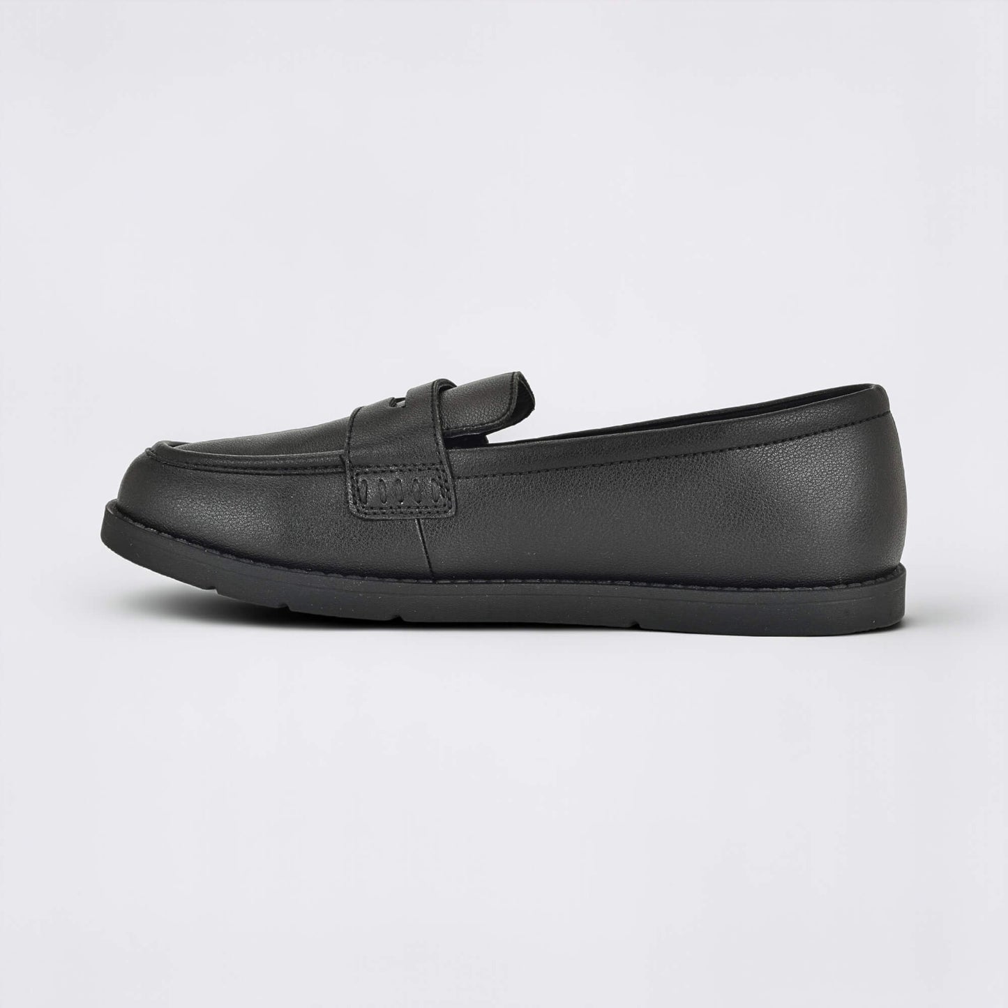 Girls Black Barefoot School Shoe - inside
