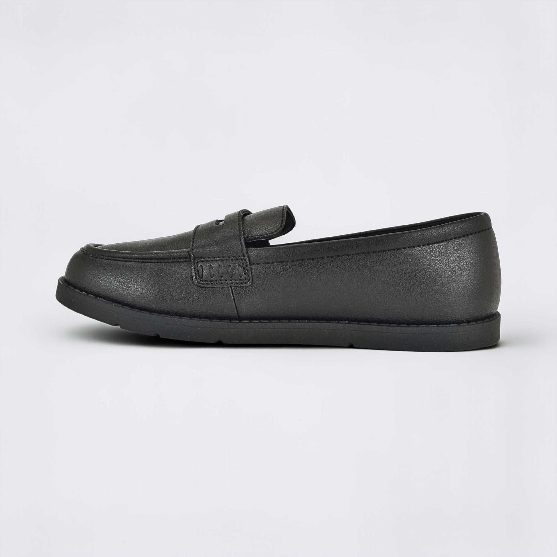 Girls Black Barefoot School Shoe - inside