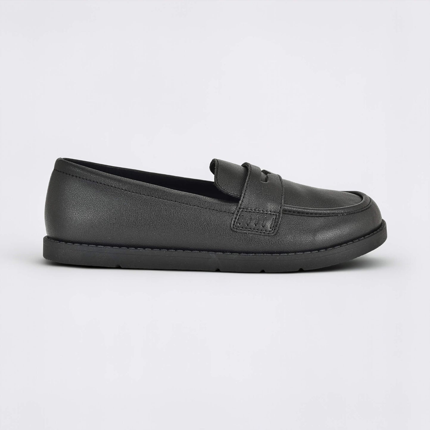 Girls Black Barefoot School Shoe - outside