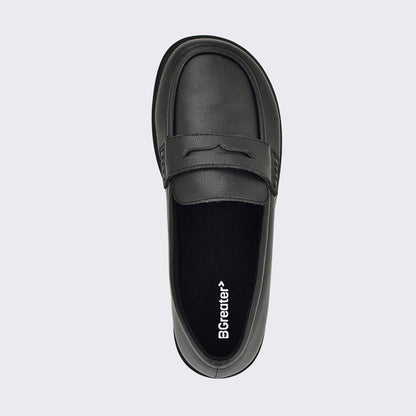 Girls Black Barefoot School Shoe - top