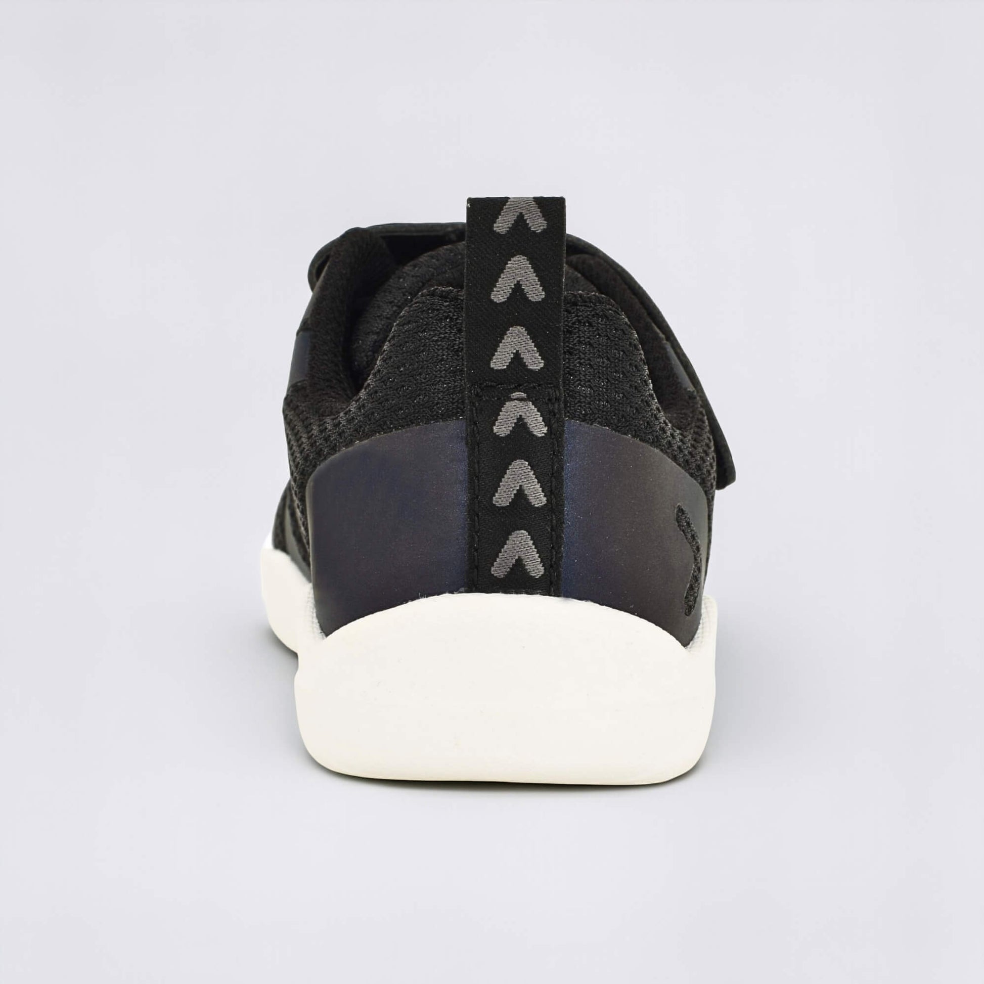 Black Iridescent barefoot kids trainer - back