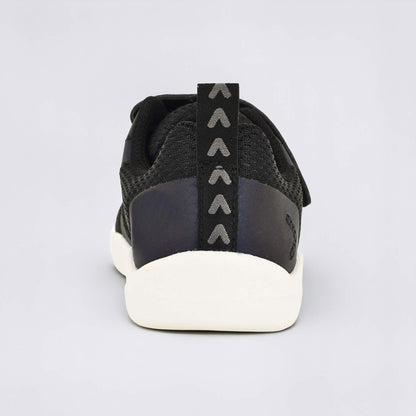 Black Iridescent barefoot kids trainer - back
