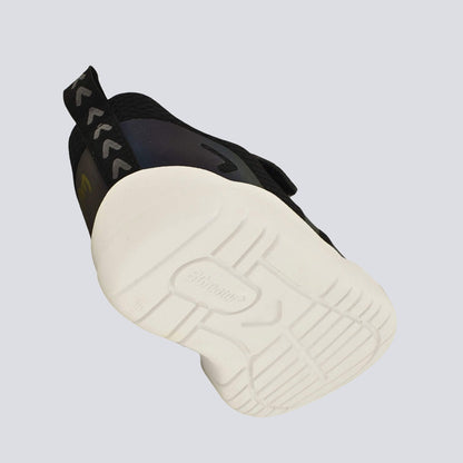 Black Iridescent barefoot kids trainer - floating