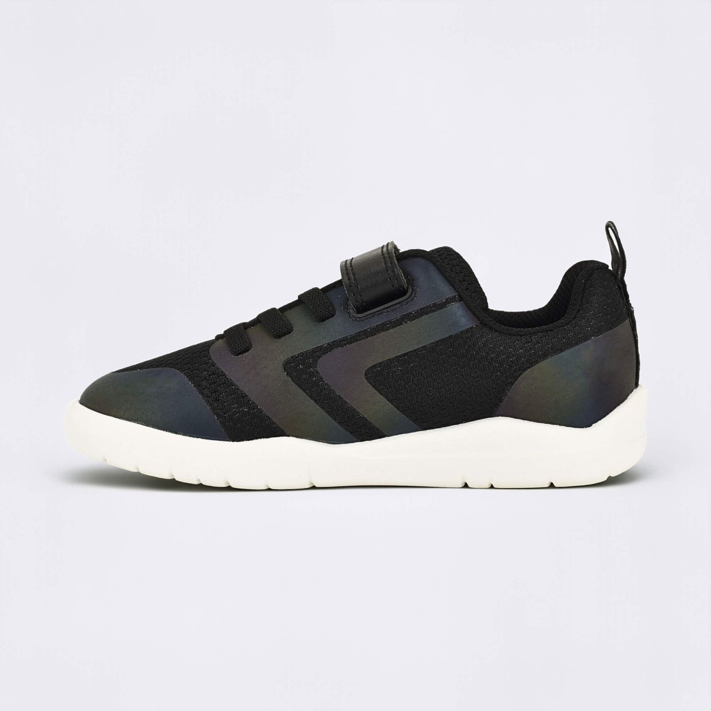 Black Iridescent barefoot kids trainer - inside