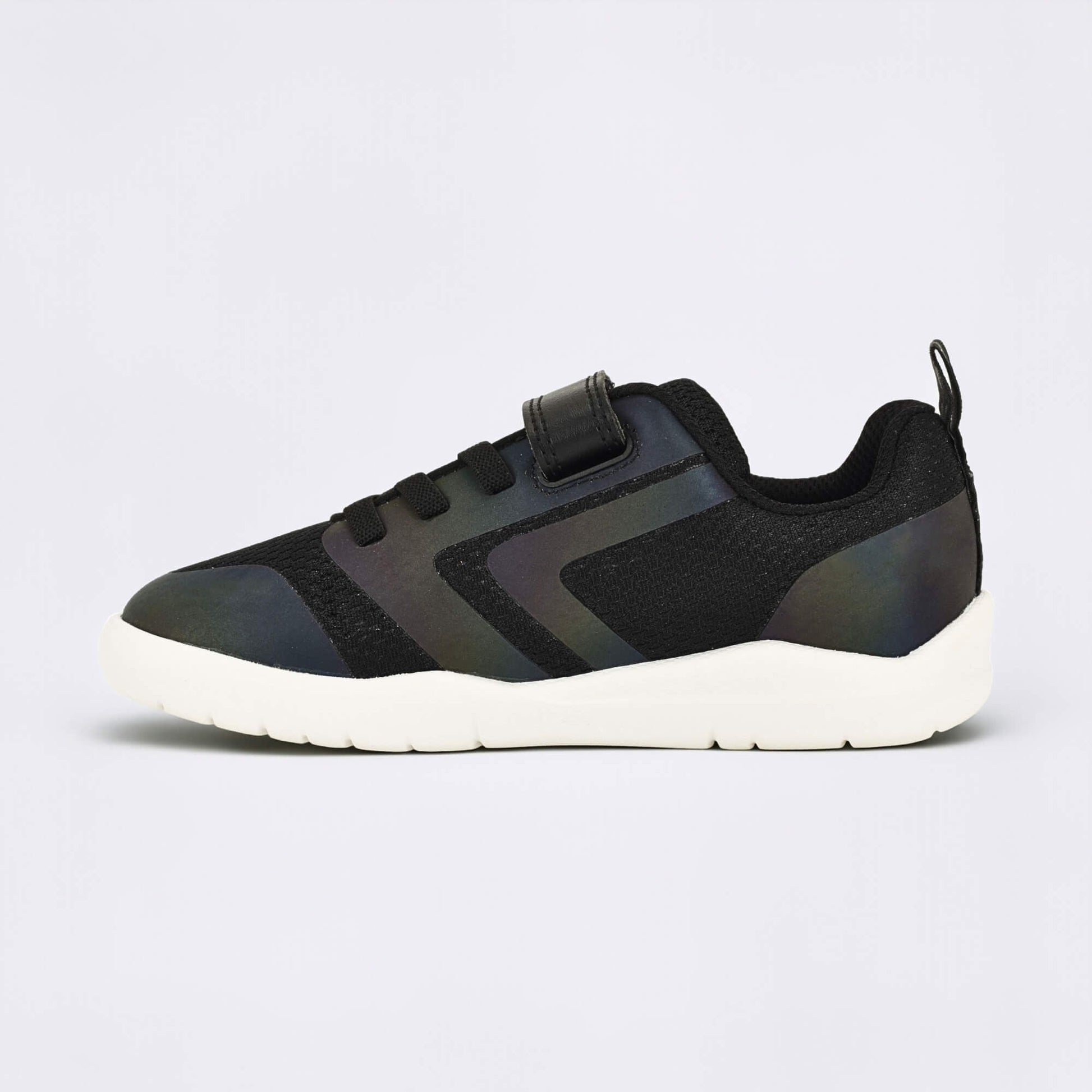 Black Iridescent barefoot kids trainer - inside