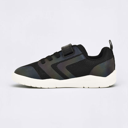 Black Iridescent barefoot kids trainer - inside