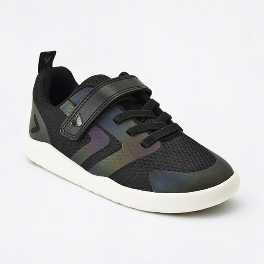 Black Iridescent barefoot kids trainer - main feature photo