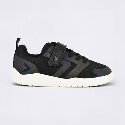 Black Iridescent barefoot kids trainer - outside