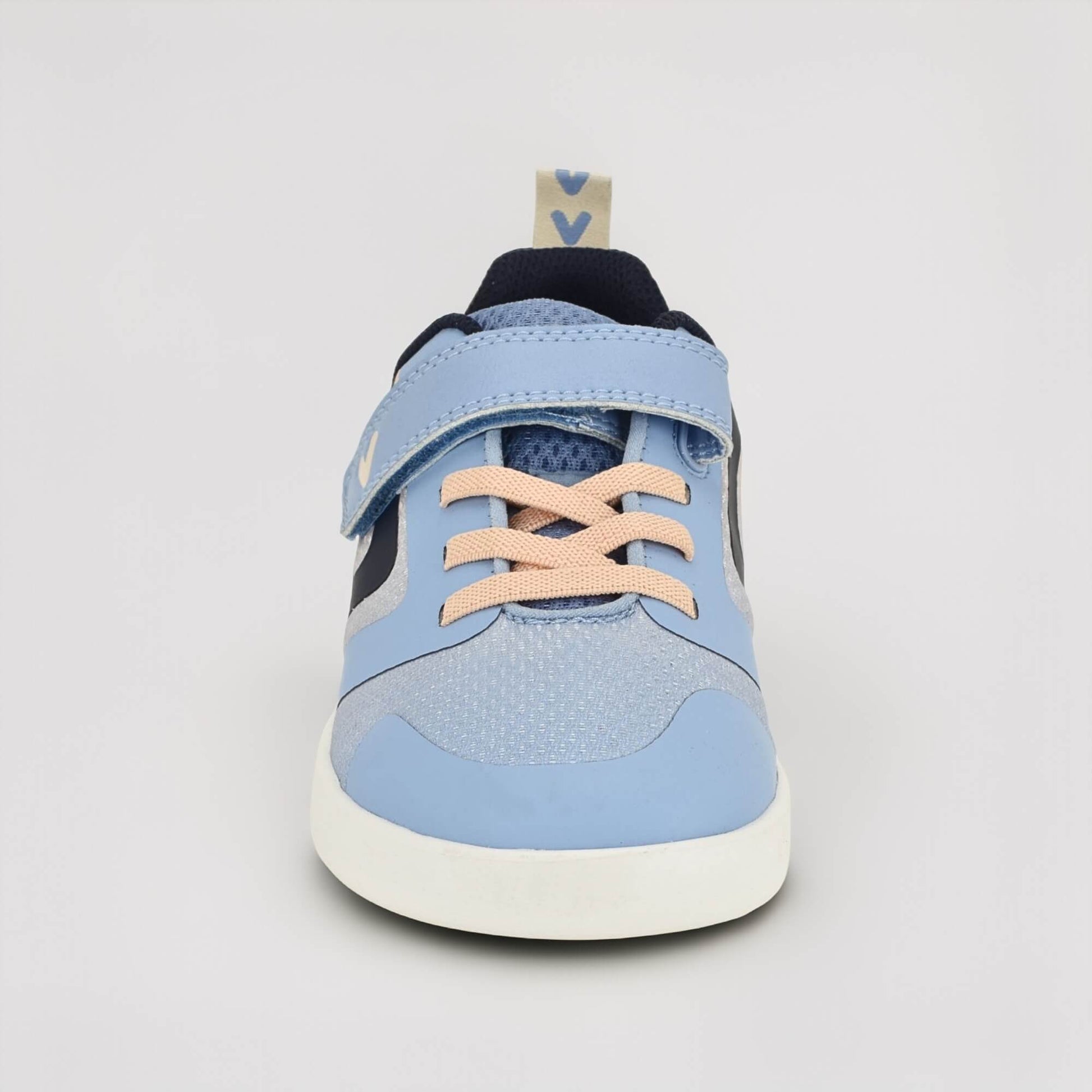Blue Peach barefoot kids trainer - front