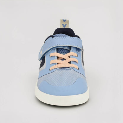 Blue Peach barefoot kids trainer - front