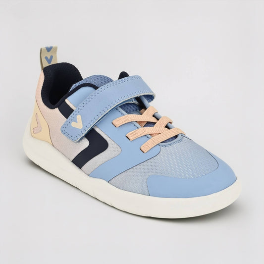 Blue Peach barefoot kids trainer - main feature photo