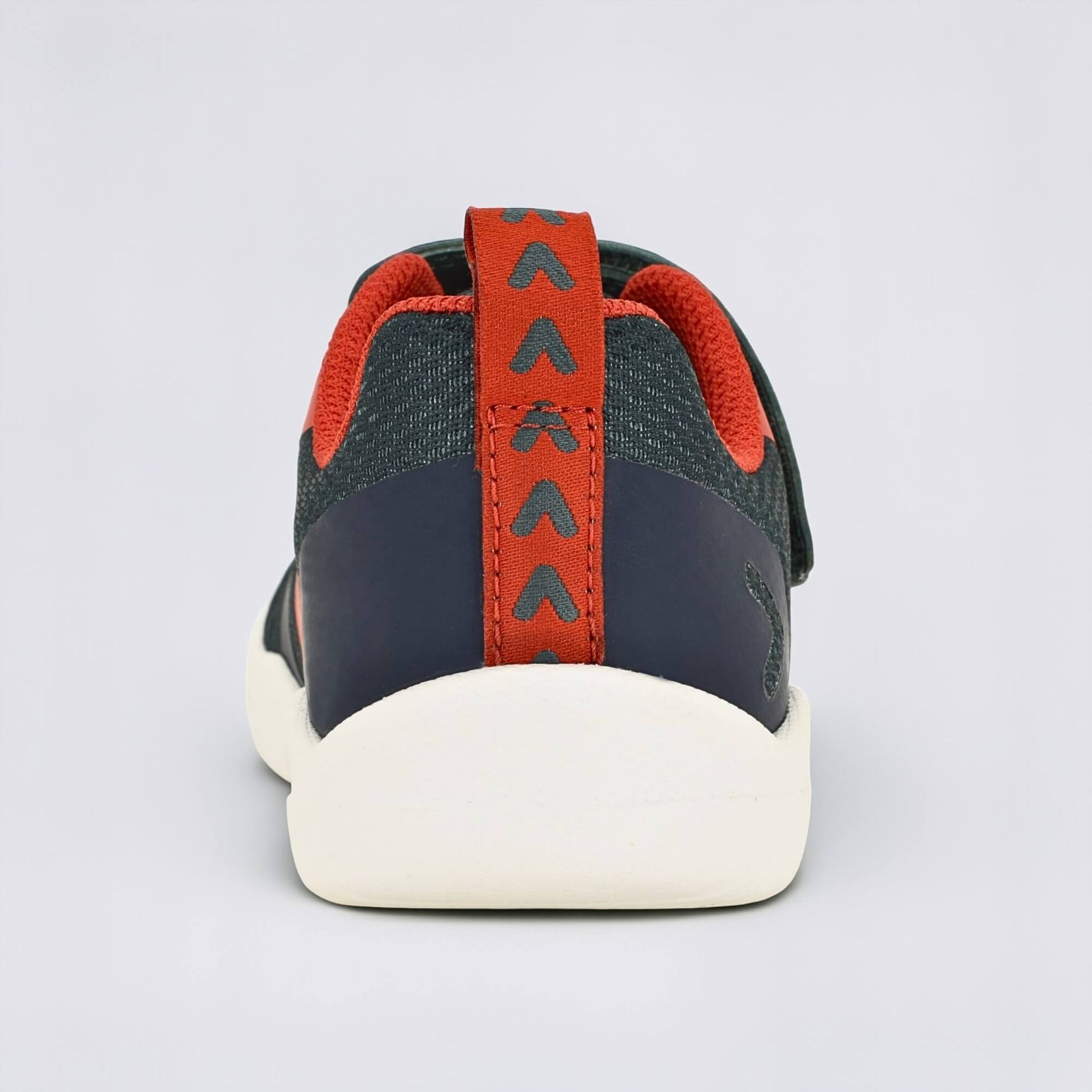 Green Navy barefoot kids trainer - back