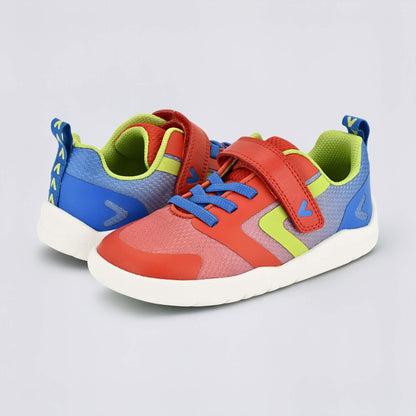 Grenadine Blue barefoot kids trainer - pair facing