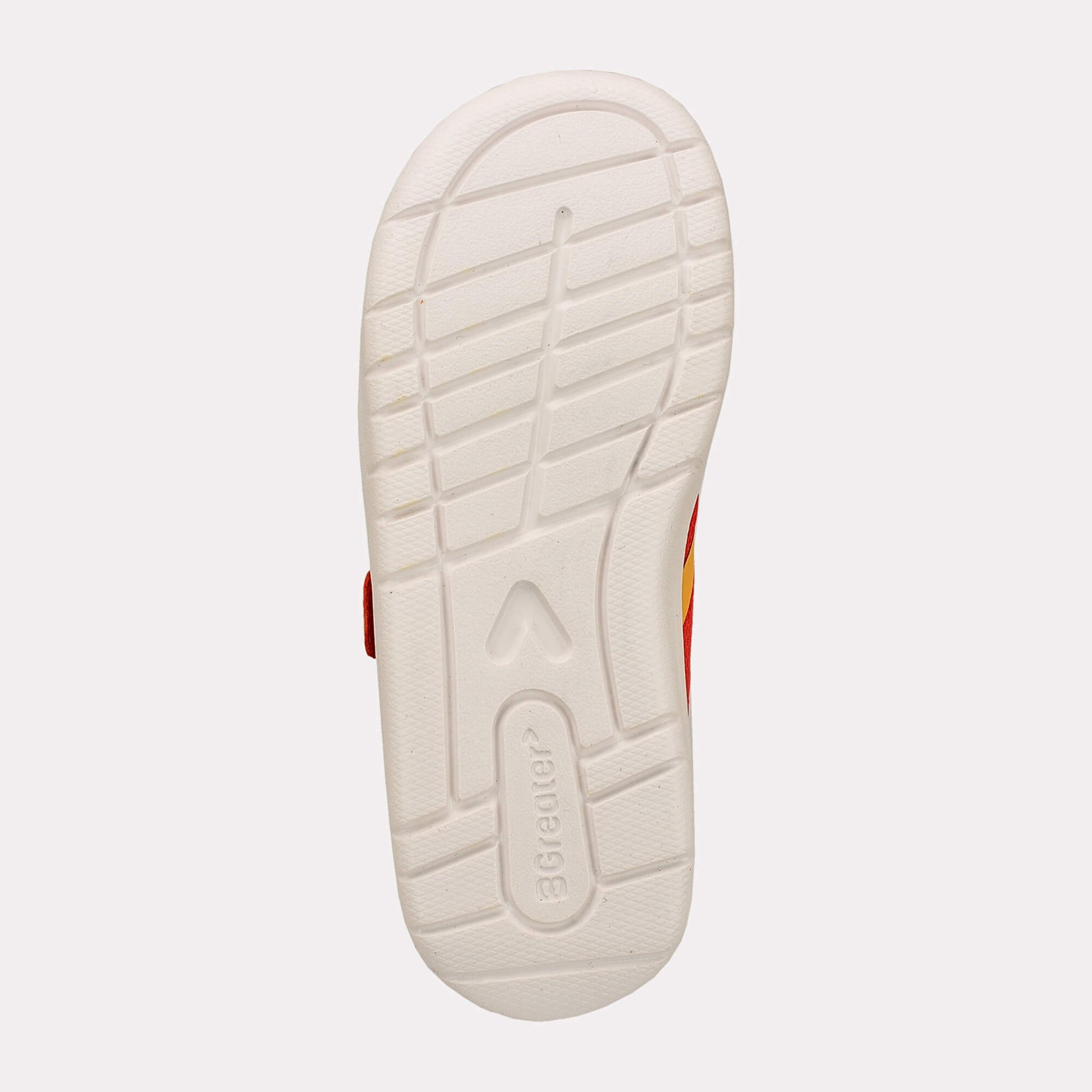 Orange barefoot kids trainer - sole