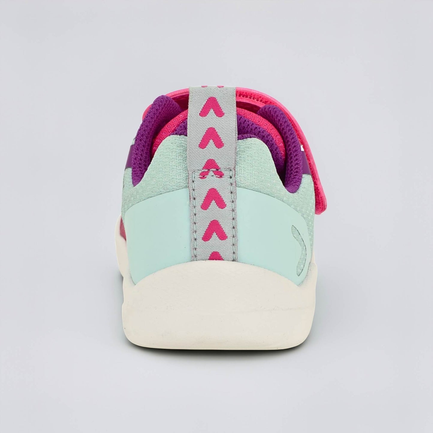 Pink Teal barefoot kids trainer - back