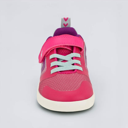 Pink Teal barefoot kids trainer - front