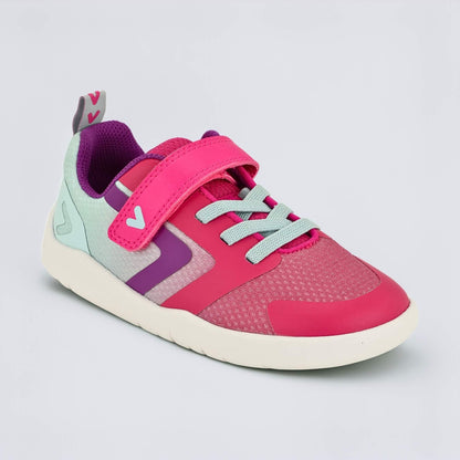 Pink Teal barefoot kids trainer - main feature photo