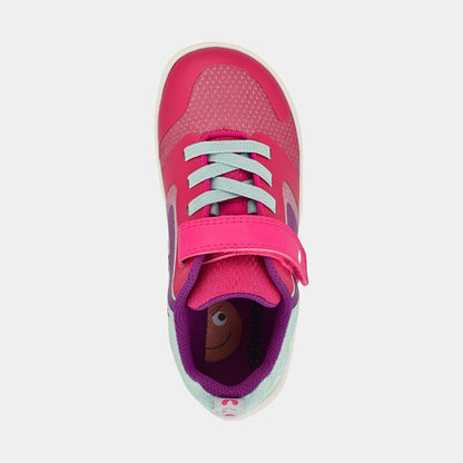 Pink Teal barefoot kids trainer - top