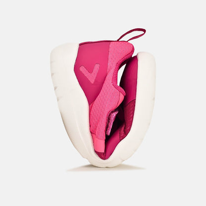 Pink barefoot kids trainer - flexed