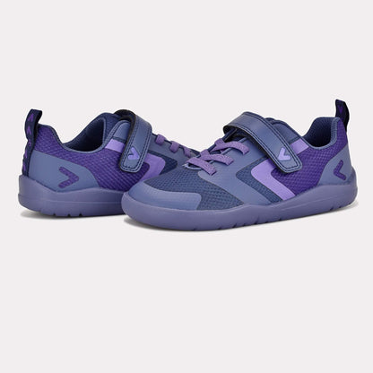 Purple barefoot kids trainer - pair facing