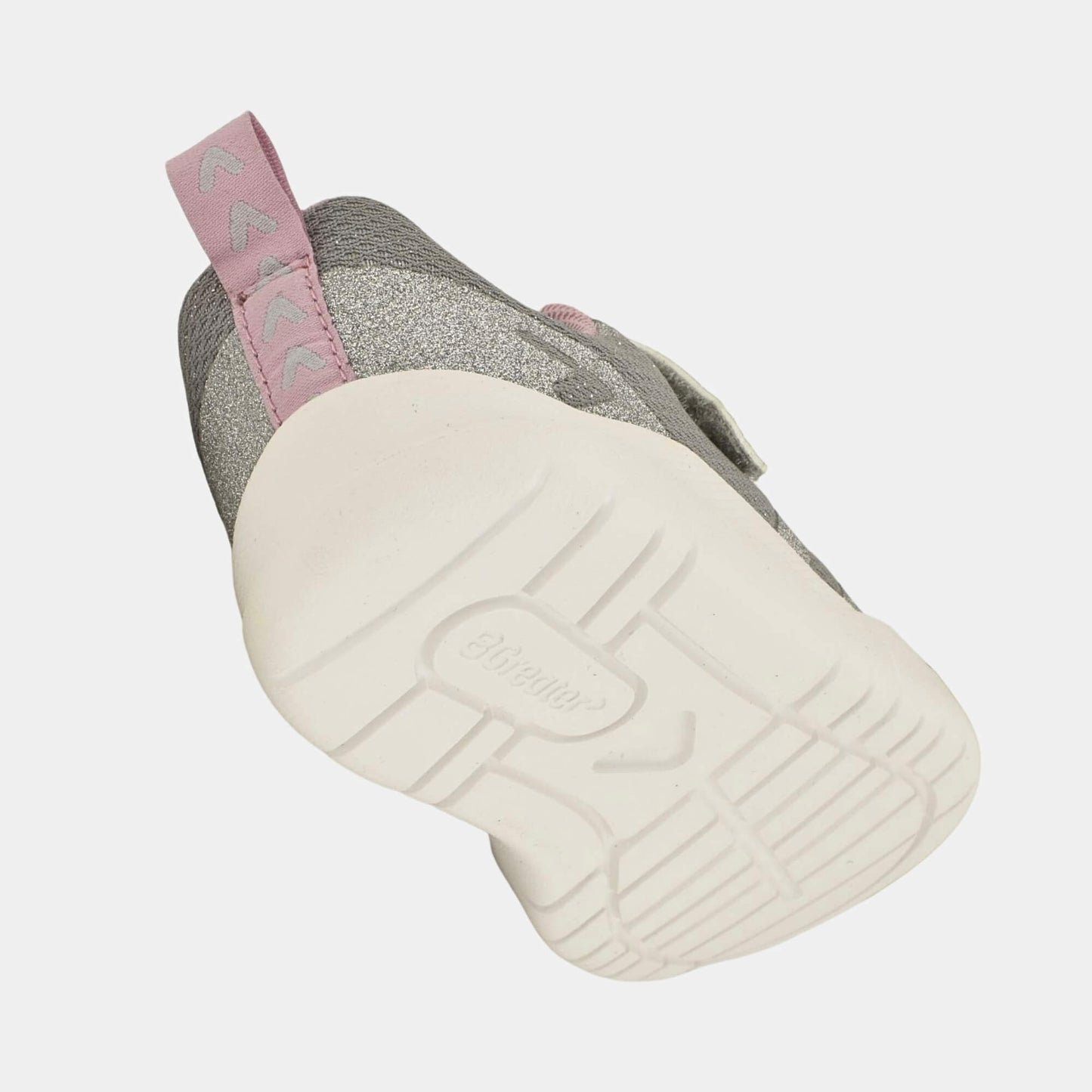 Silver Pink barefoot kids trainer - floating