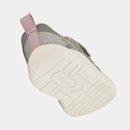 Silver Pink barefoot kids trainer - floating