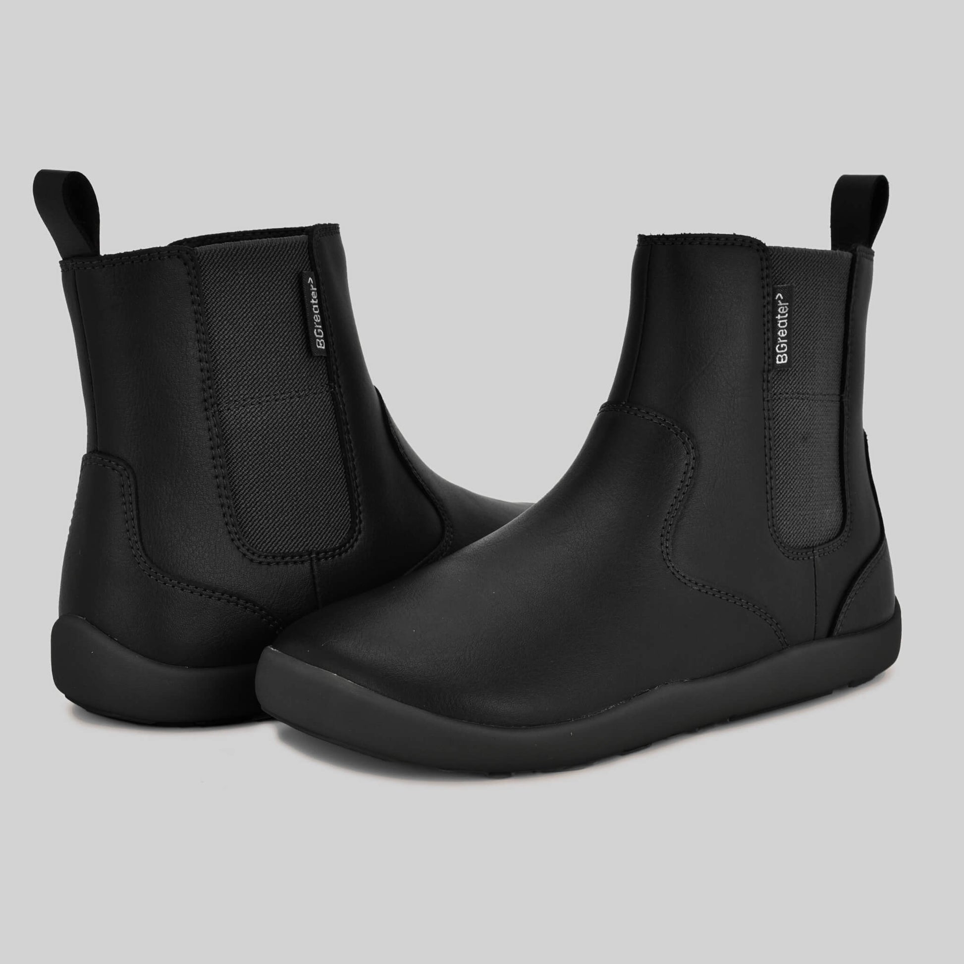 Girls Black Chelsea Boots Kids Barefoot Shoes BGreater