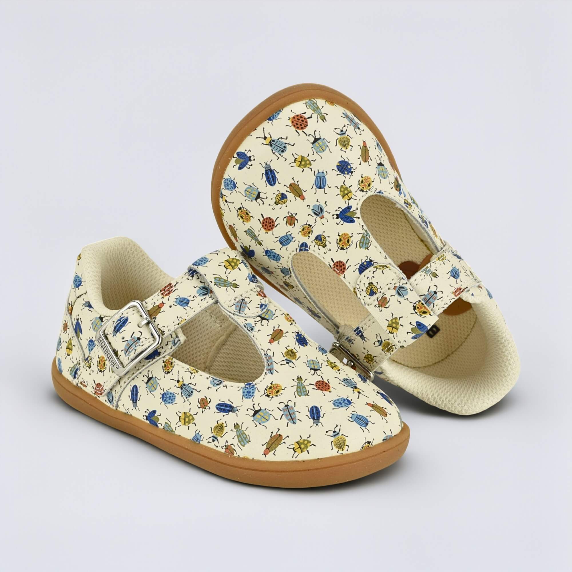 Goodall Cream Bug barefoot toddler shoe - benefits