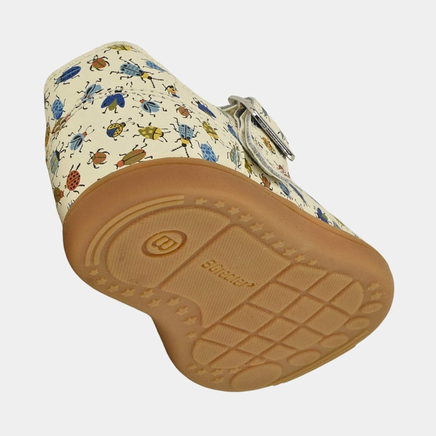 Goodall Cream Bug barefoot toddler shoe - floating