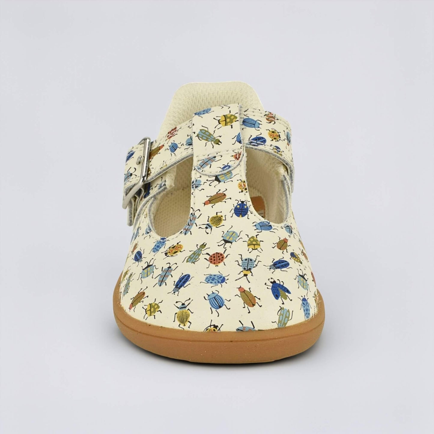 Goodall Cream Bug barefoot toddler shoe - front