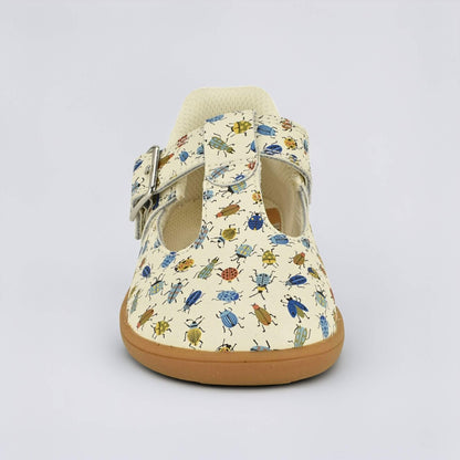 Goodall Cream Bug barefoot toddler shoe - front