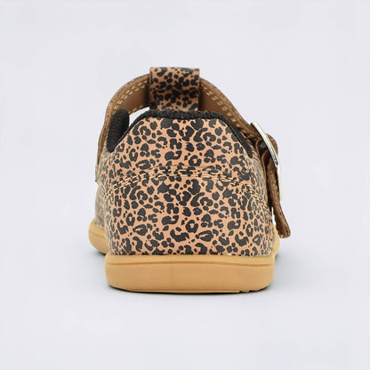 Goodall Leopard barefoot toddler shoe - back