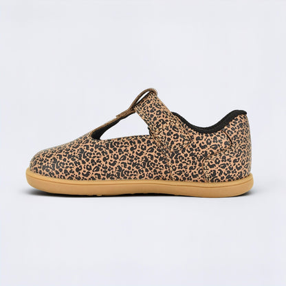Goodall Leopard barefoot toddler shoe - inside