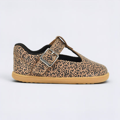 Goodall Leopard barefoot toddler shoe - outside