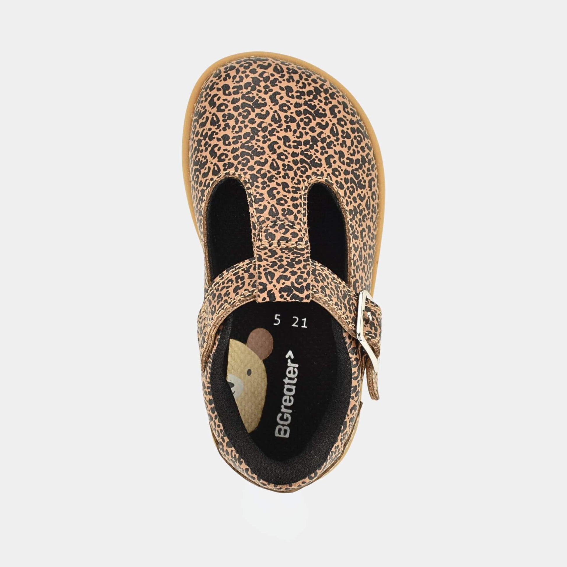 Goodall Leopard barefoot toddler shoe - top
