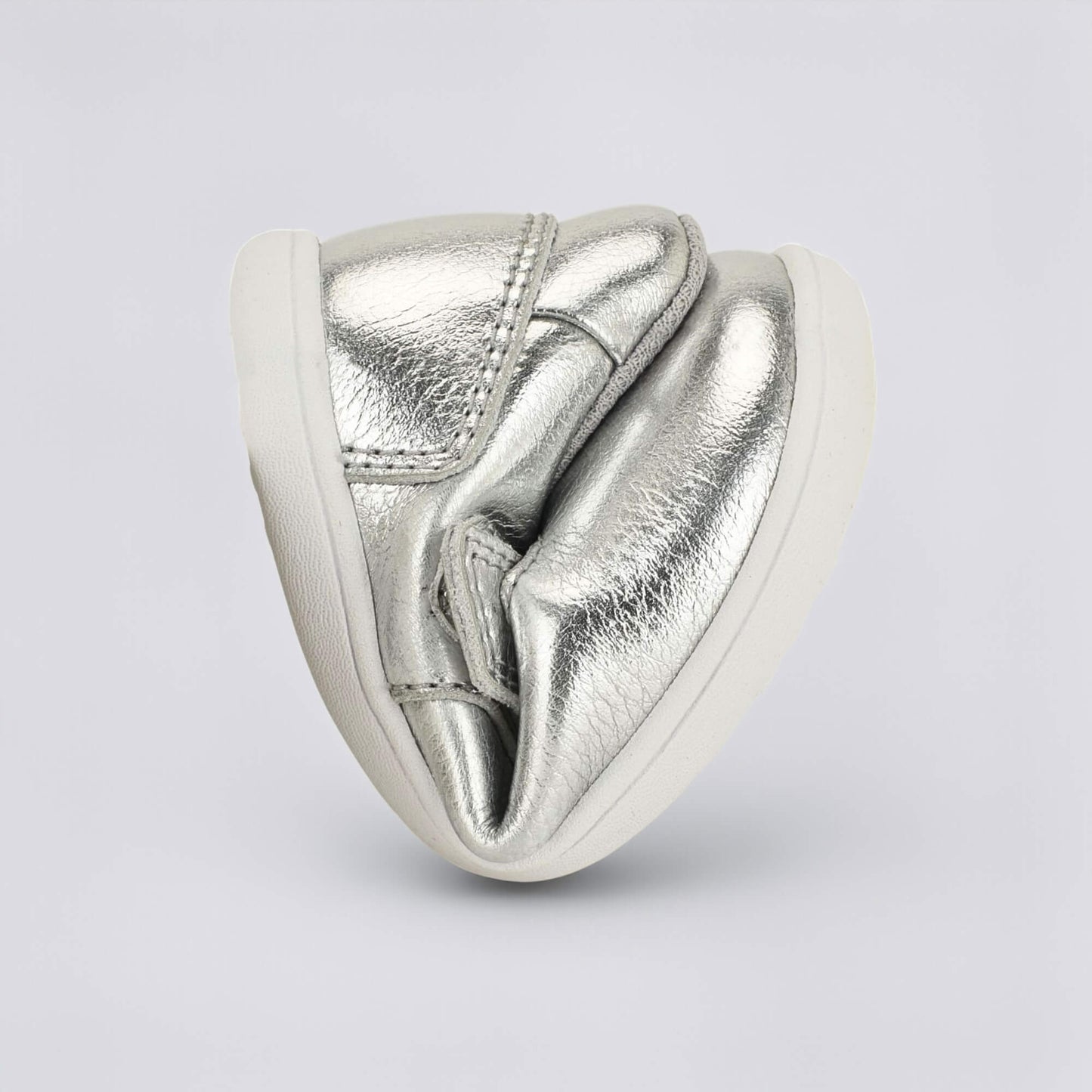 Goodall Metallic barefoot toddler shoe - flexed