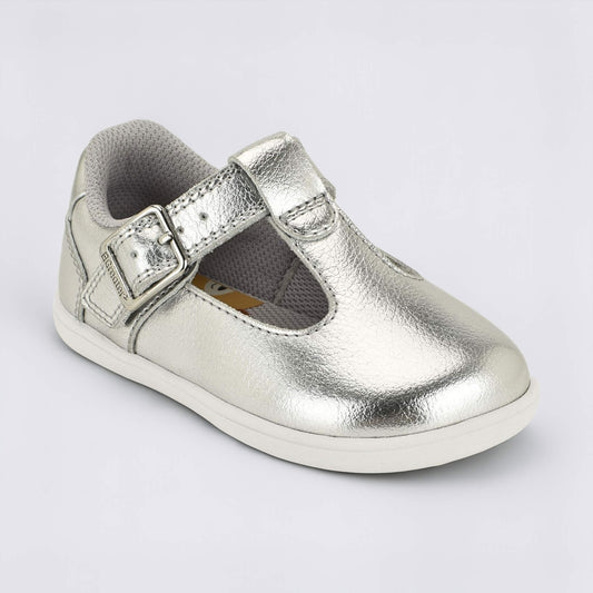 Goodall Metallic barefoot toddler shoe - main feature photo
