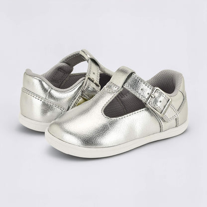Goodall Metallic barefoot toddler shoe - pair facing