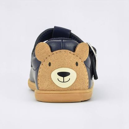 Goodall Navy barefoot toddler shoe - back