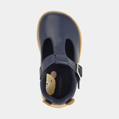 Goodall Navy barefoot toddler shoe - top