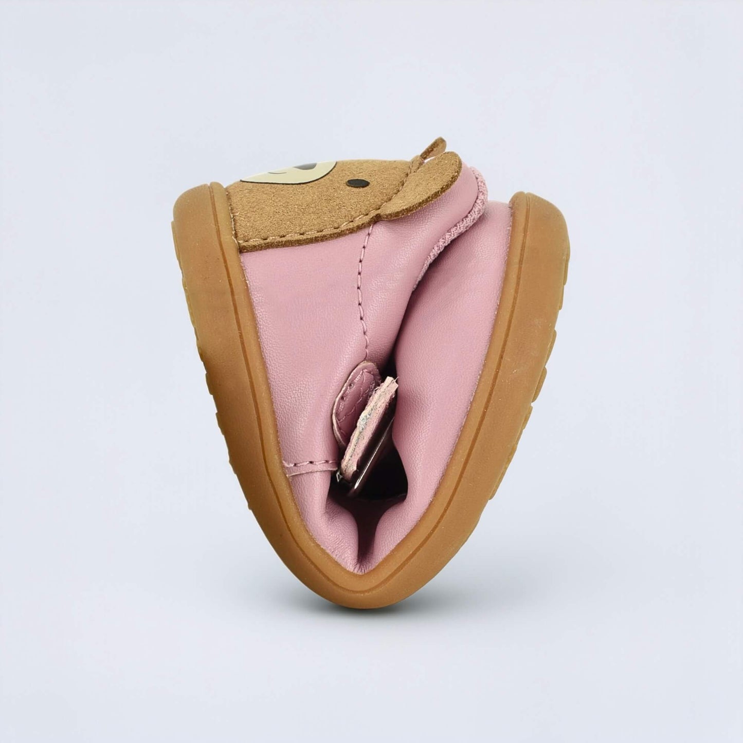 Goodall Pink barefoot toddler shoe - flexed