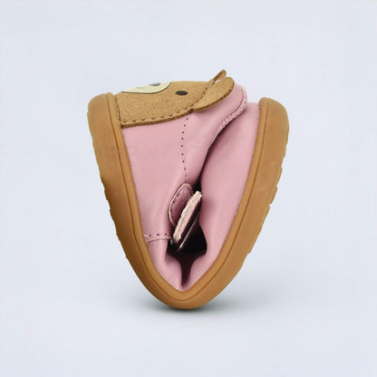Goodall Pink barefoot toddler shoe - flexed
